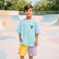 Minikid | T-Shirt | Kindershirt | Blauw met Wit