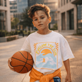 Minkid | T-Shirt | Wit Shirt met surf print