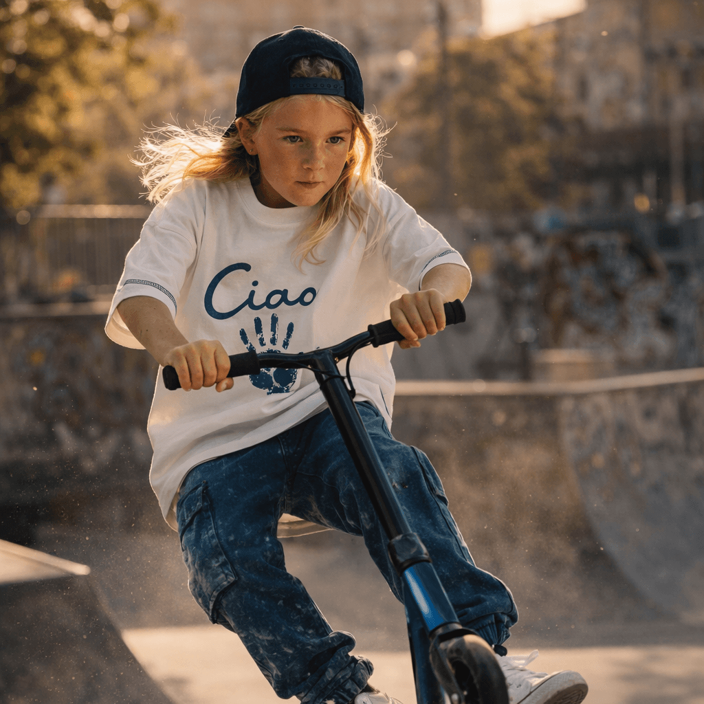 Minikid | Wit T-Shirt | Baggy shirt | Jongens