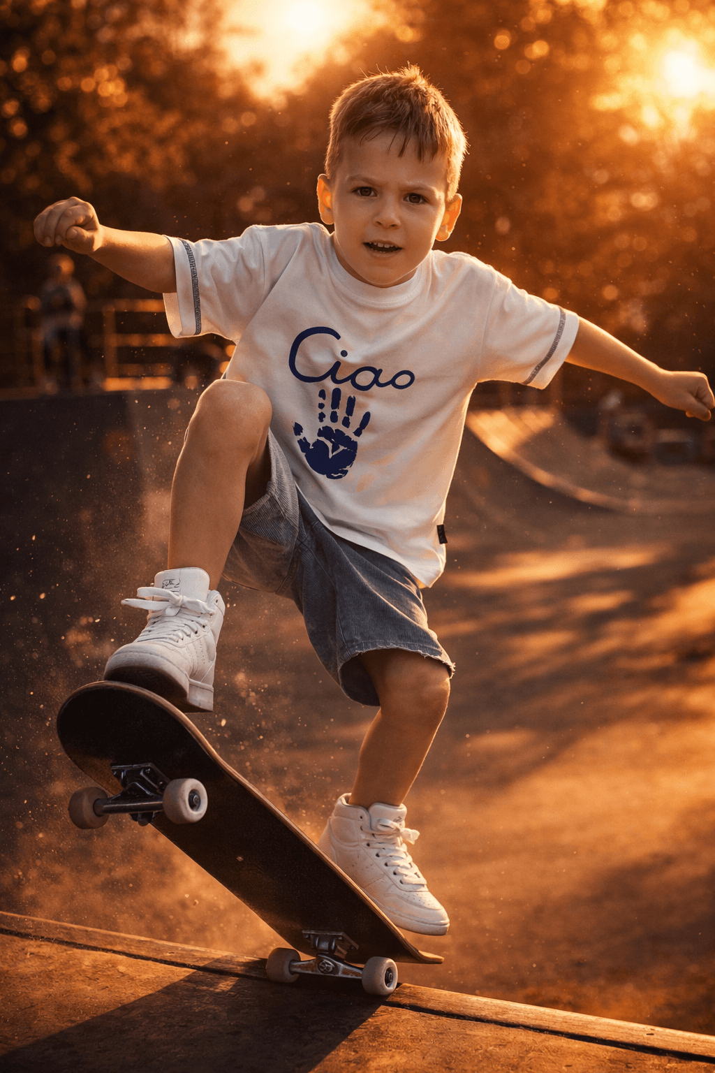 Minikid | Wit T-Shirt | Baggy shirt | Jongens