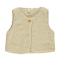 Peach Zeus | Gilet met knoop | Beige