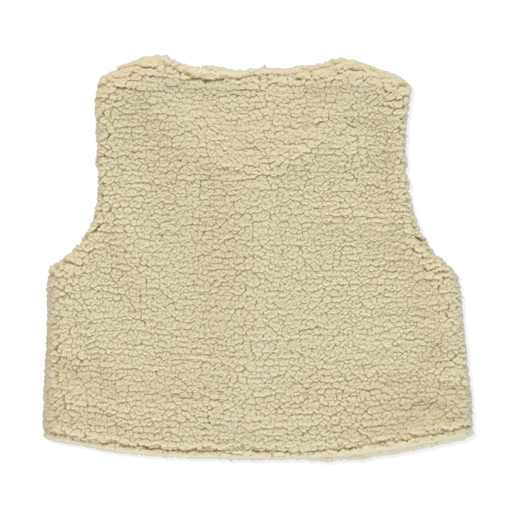 Peach Zeus | Gilet met knoop | Beige