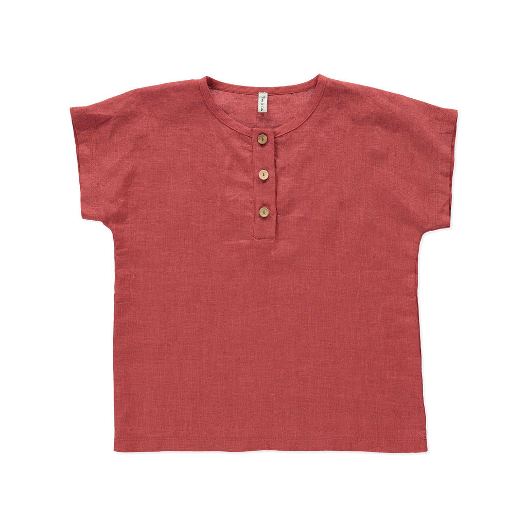 Peach Zeus | Linnen Top | Terracotta