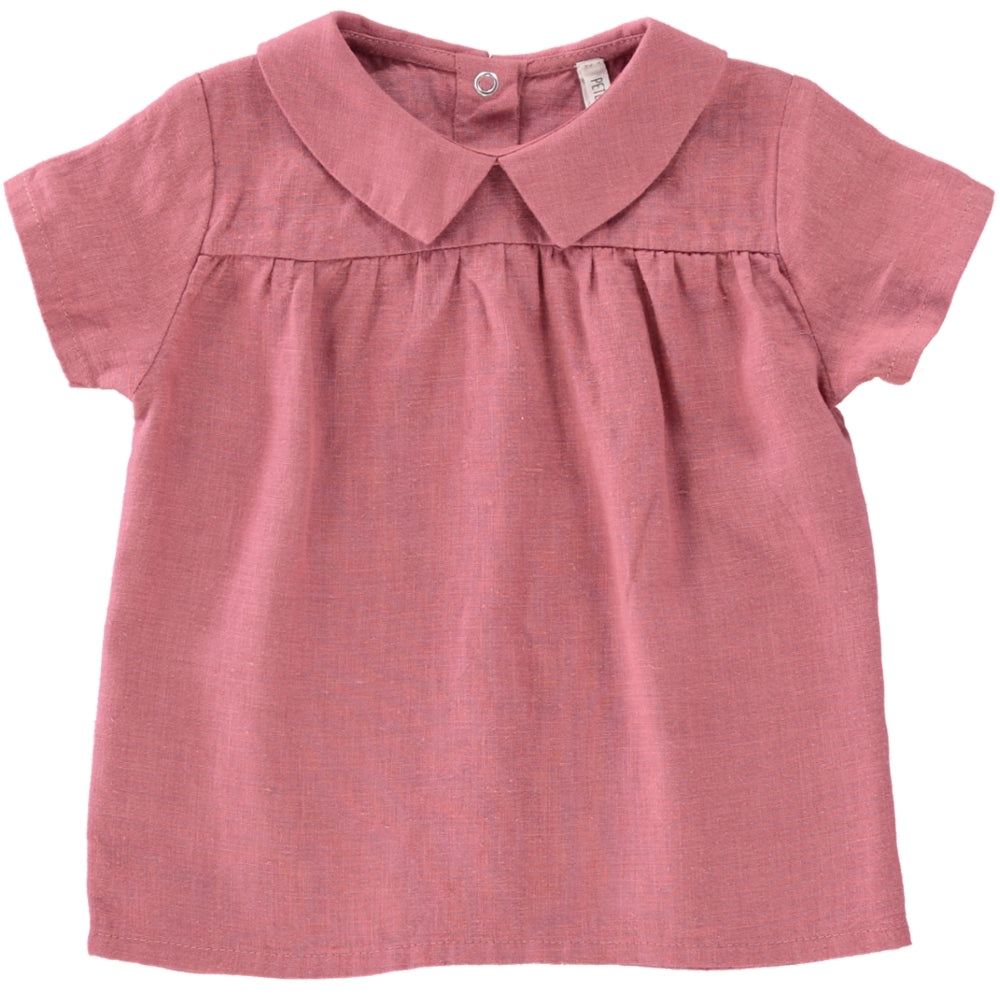 Peach Zeus | Roze top | Linnen