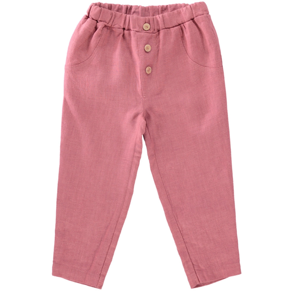 Peach Zeus | Roze zomerse broek | Linnen