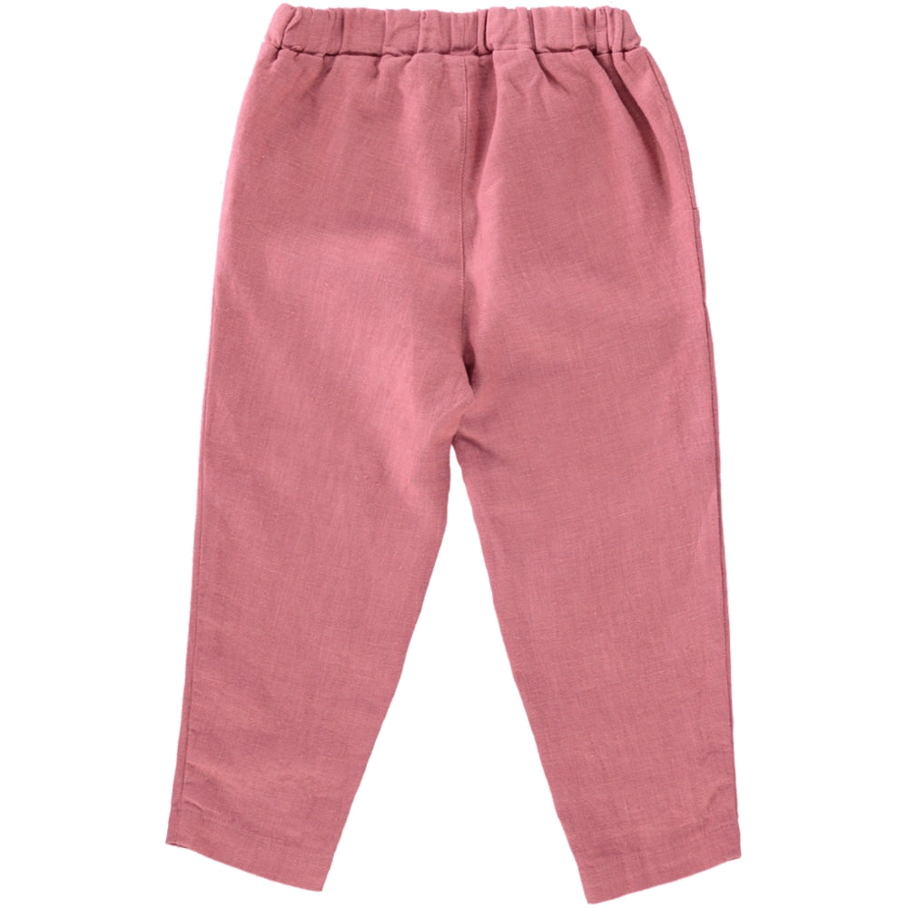 Peach Zeus | Roze zomerse broek | Linnen