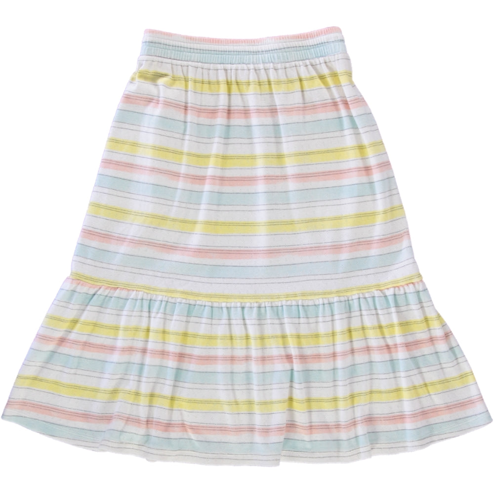 Peach Zeus | Rok met pastel strepen | met zakken