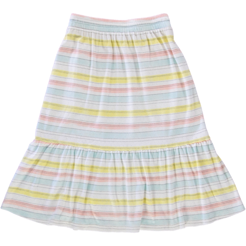 Peach Zeus | Rok met pastel strepen | met zakken