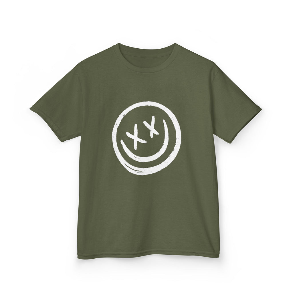 by HEY | Kinder T-shirt Smiley | Katoenen Shirt met Stoere Handgetekende Smiley Print