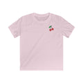 by HEY | Kinder T-shirt Ma Chérie  | Lichtroze Katoenen Shirt met Kersenprint