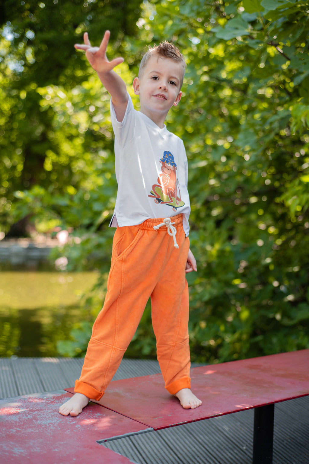 Minikid | Sweatpants | Joggingbroek | Oranje