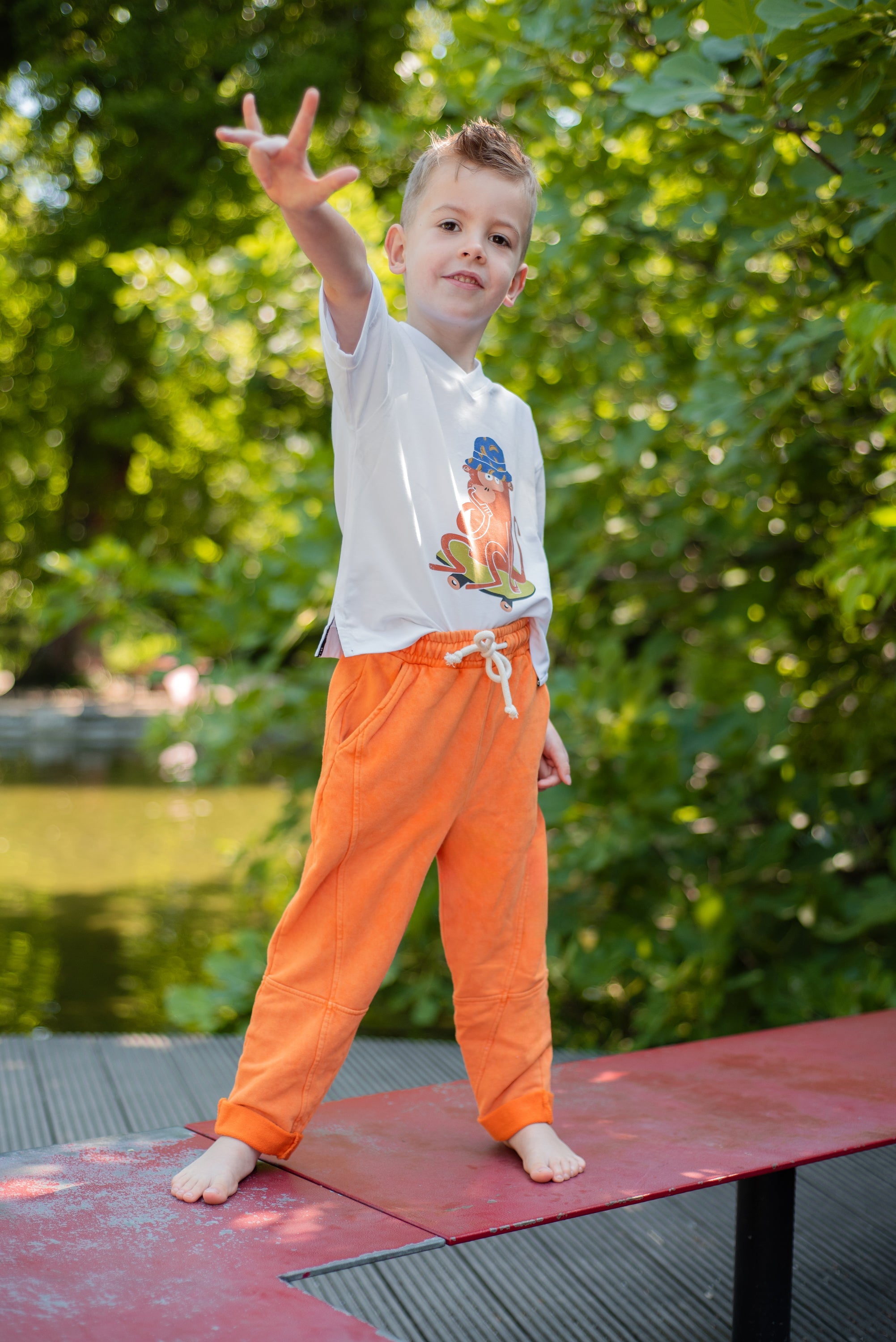 Minikid | Sweatpants | Joggingbroek | Oranje