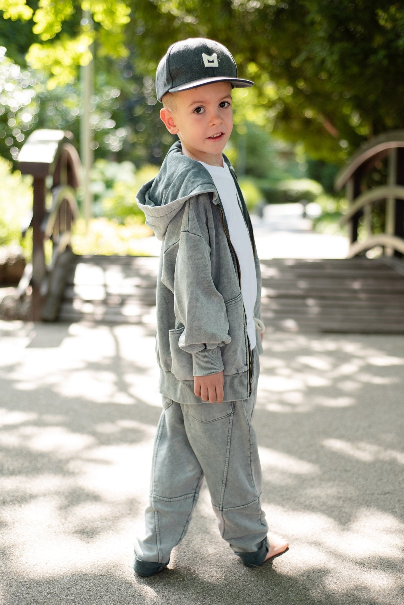 Minikid | Vest met capuchon | Grijs