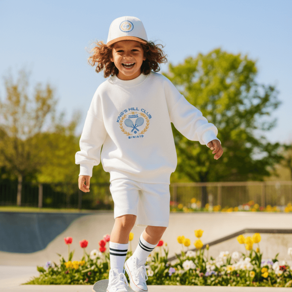Minikid | Trui ribstof | Wit